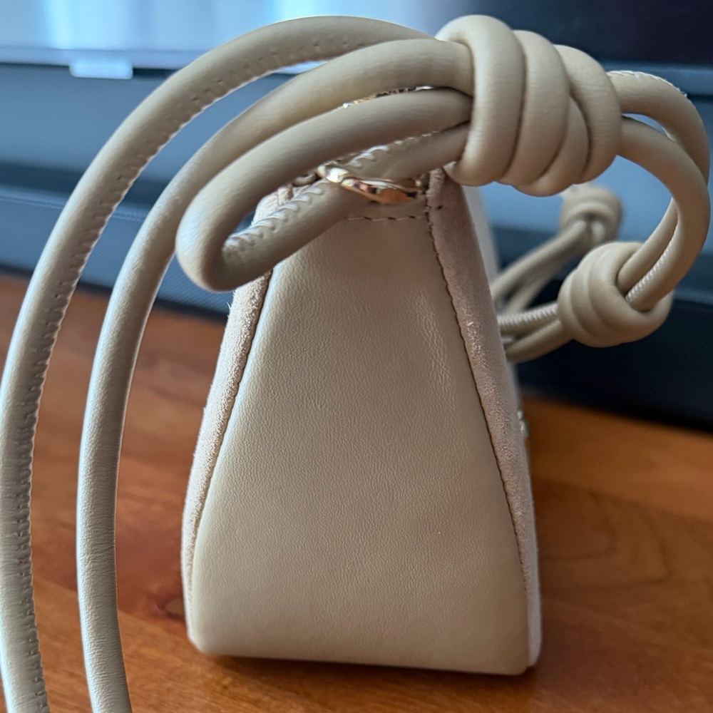 Cult Gaia Mercier Suede Shoulder Bag in Sand - Picture 5 of 10